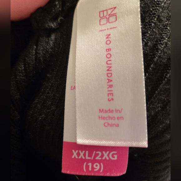 No Boundaries Black Knit Bodycon Dress, Size 2XL - Picture 2 of 6